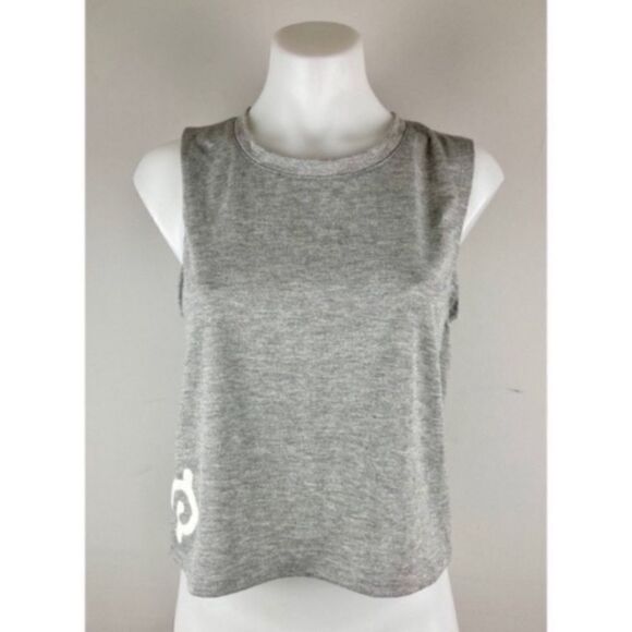 Peloton Lurex cropped grey muscle tank top - Picture 3 of 8